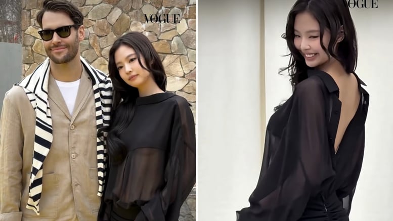 "한국에서 이런 옷을?" 제니, 가슴선 드러낸 파격 '언더붑 패션'