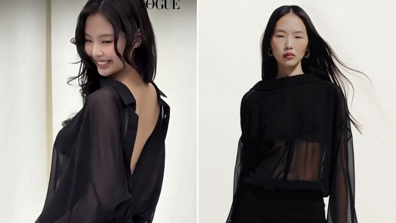 블핑 제니, '884만원' 파격 언더붑 패션…모델 비교해 보니